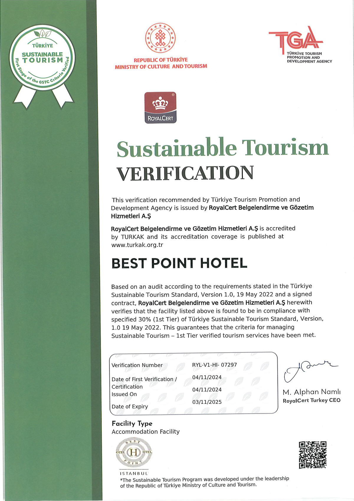OUR SUSTAINABLE TOURISM POLICY